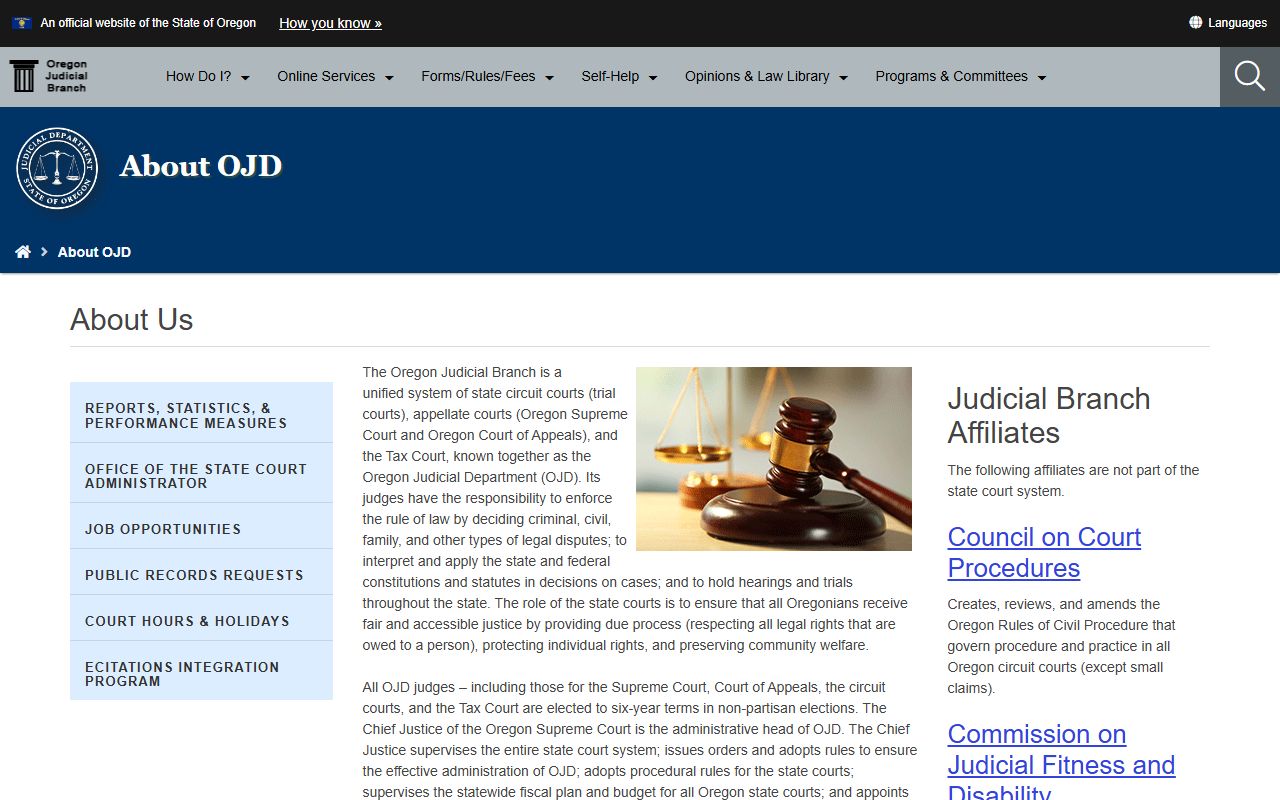 Sherman County court records Oregon Judicial Department overview