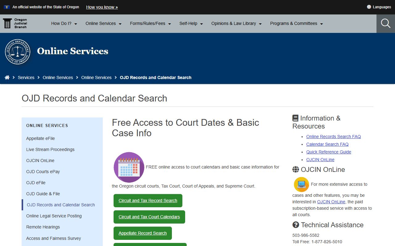 Sherman County court records OJD records and calendar search