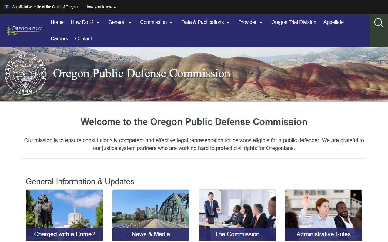 Sherman County criminal court records Oregon Public Defense Commission