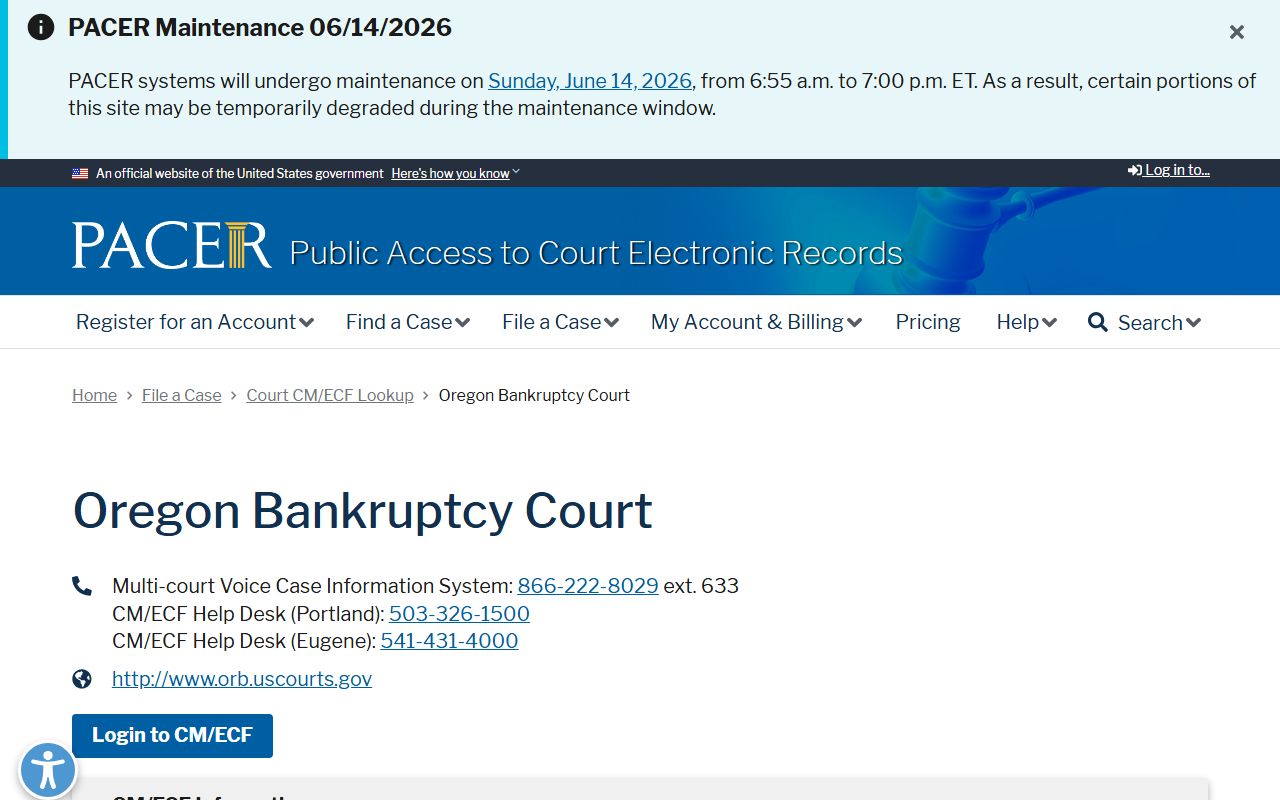 Sherman County Circuit Court records PACER Oregon Bankruptcy lookup