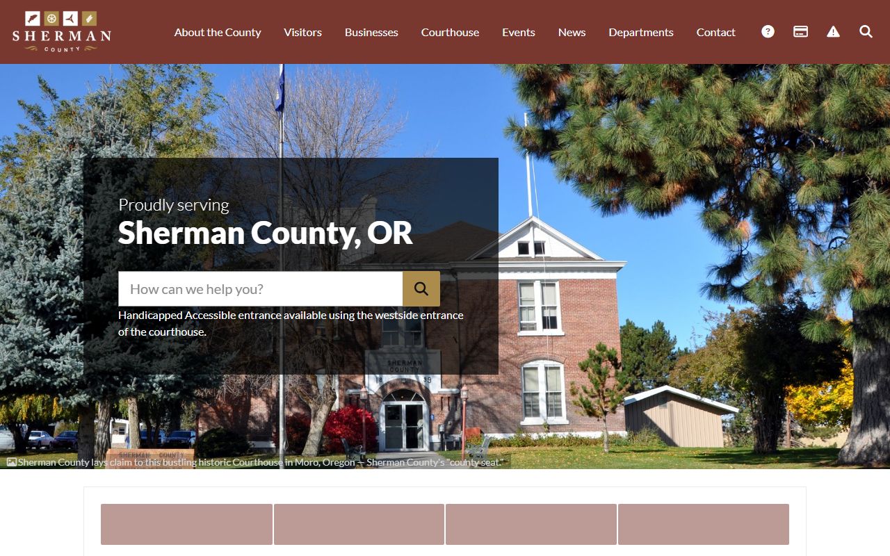 Sherman County court records official county home page