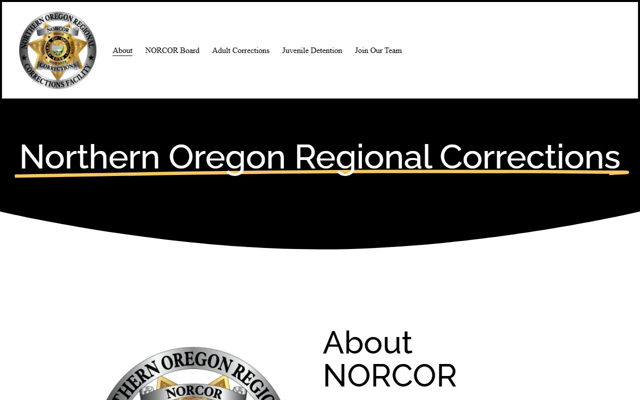 Sherman County inmate records NORCOR regional corrections home page